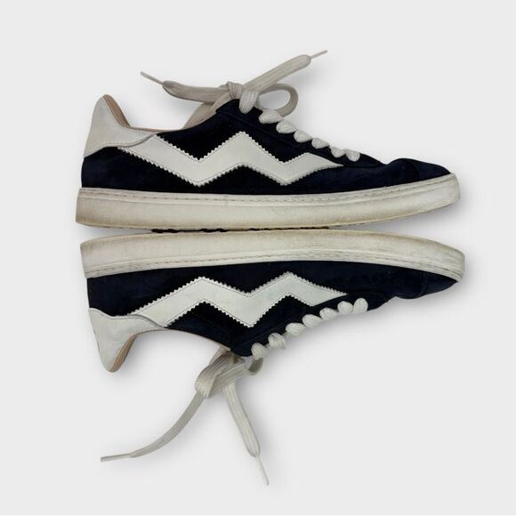 Stuart Weitzman Daryl Suede Sneakers in Blue and White Women's Size 5.5 - Picture 5 of 8